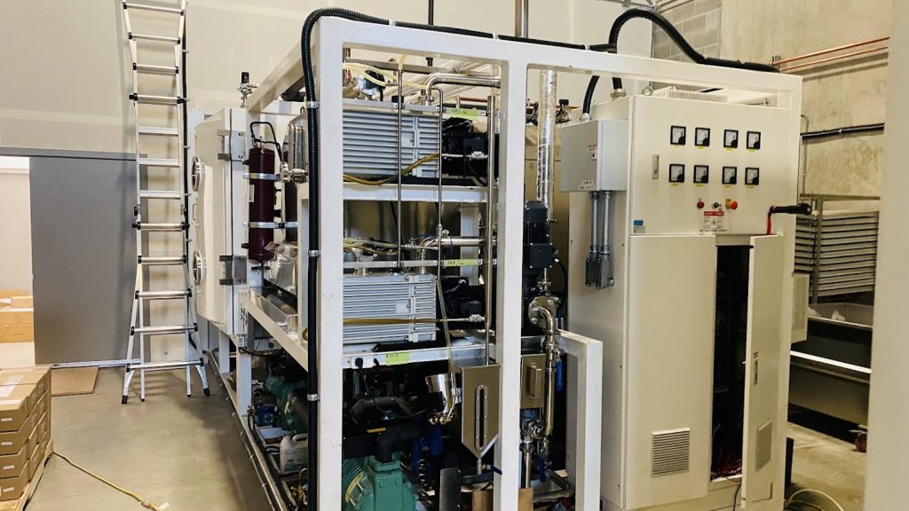 Origo freeze-dryer and vacuum system at the facility in British Columbia