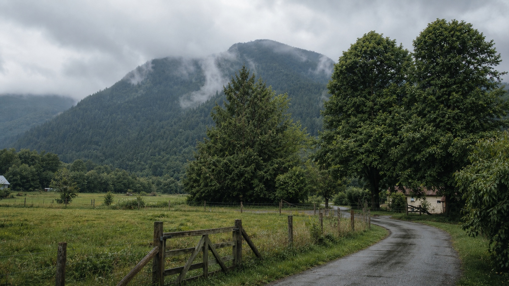 A small family farm in the Fraser Valley, British Columbia